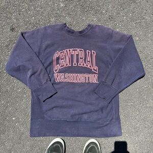 MV Sport Navy and Red Central Washington Long Sleeve Tee
